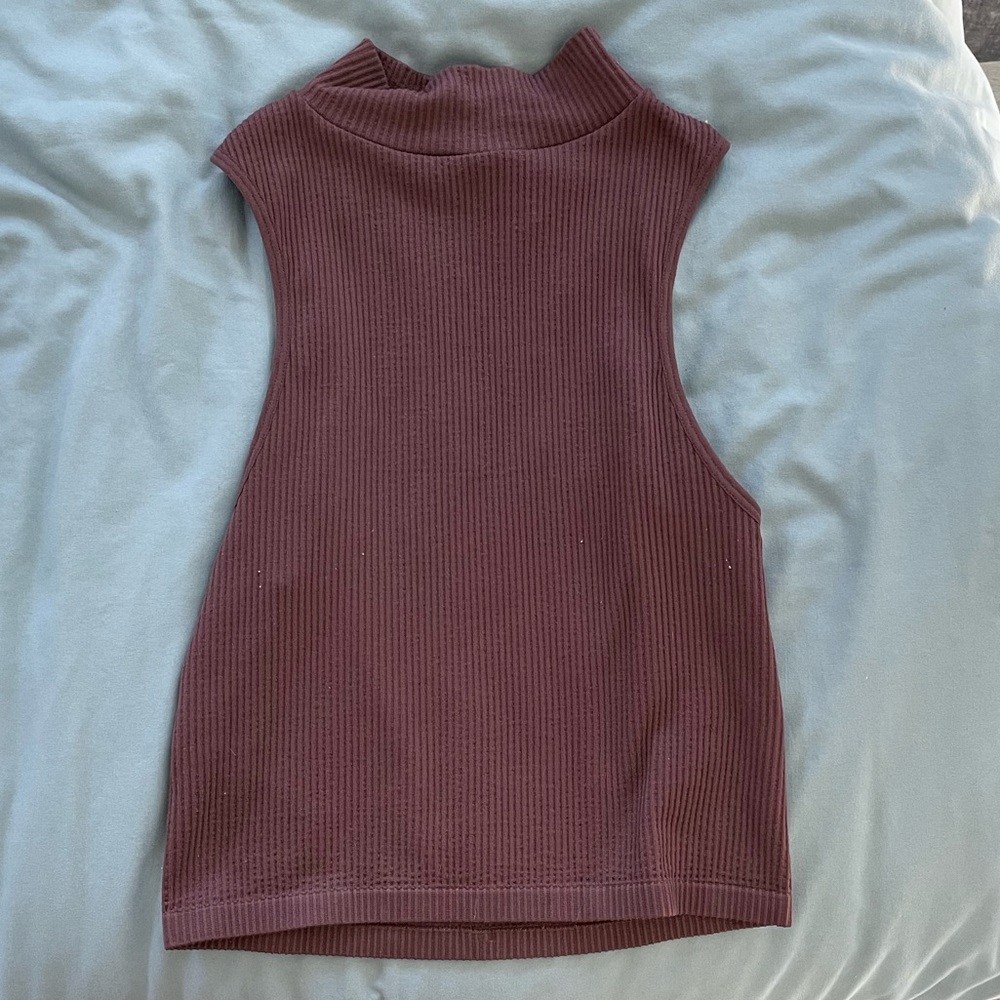 Zara brown turtleneck tank